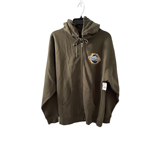 Universal Studios Resort Marvel Green Zip Up Jacket Men's Large NWT - Picture 1 of 3